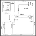 7031/1W HIGHTECH ODL25 271 Настенный светильник с выкл. черный/металл IP20 GU10 LED 10W 220V IZZY — изображение 2