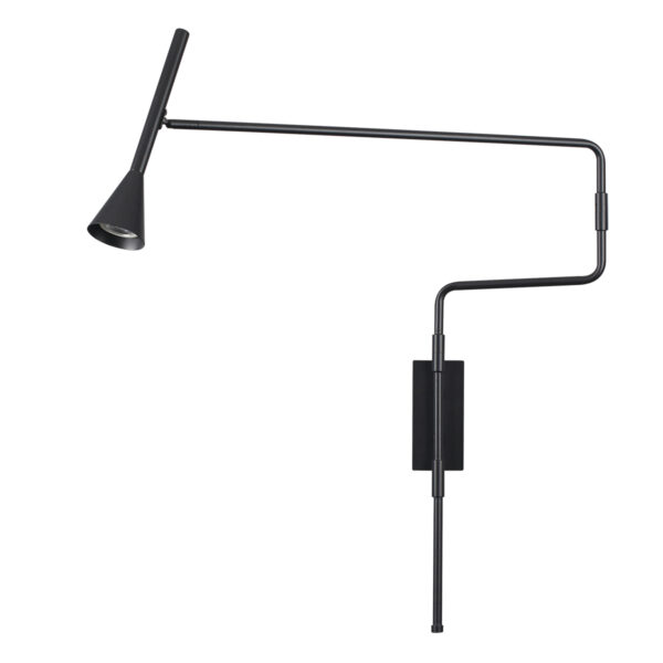 7031/1W HIGHTECH ODL25 271 Настенный светильник с выкл. черный/металл IP20 GU10 LED 10W 220V IZZY
