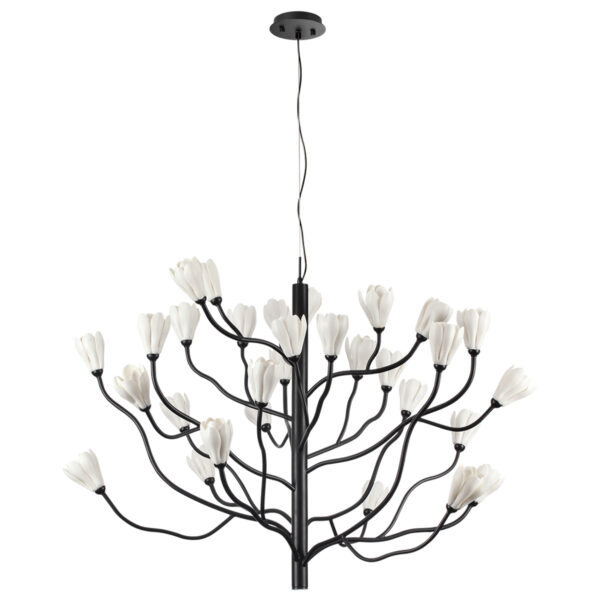5090/30 MODERN ODL25 553 черный матовый/белый/фарфор Люстра G4 LED 30*5W GARDI