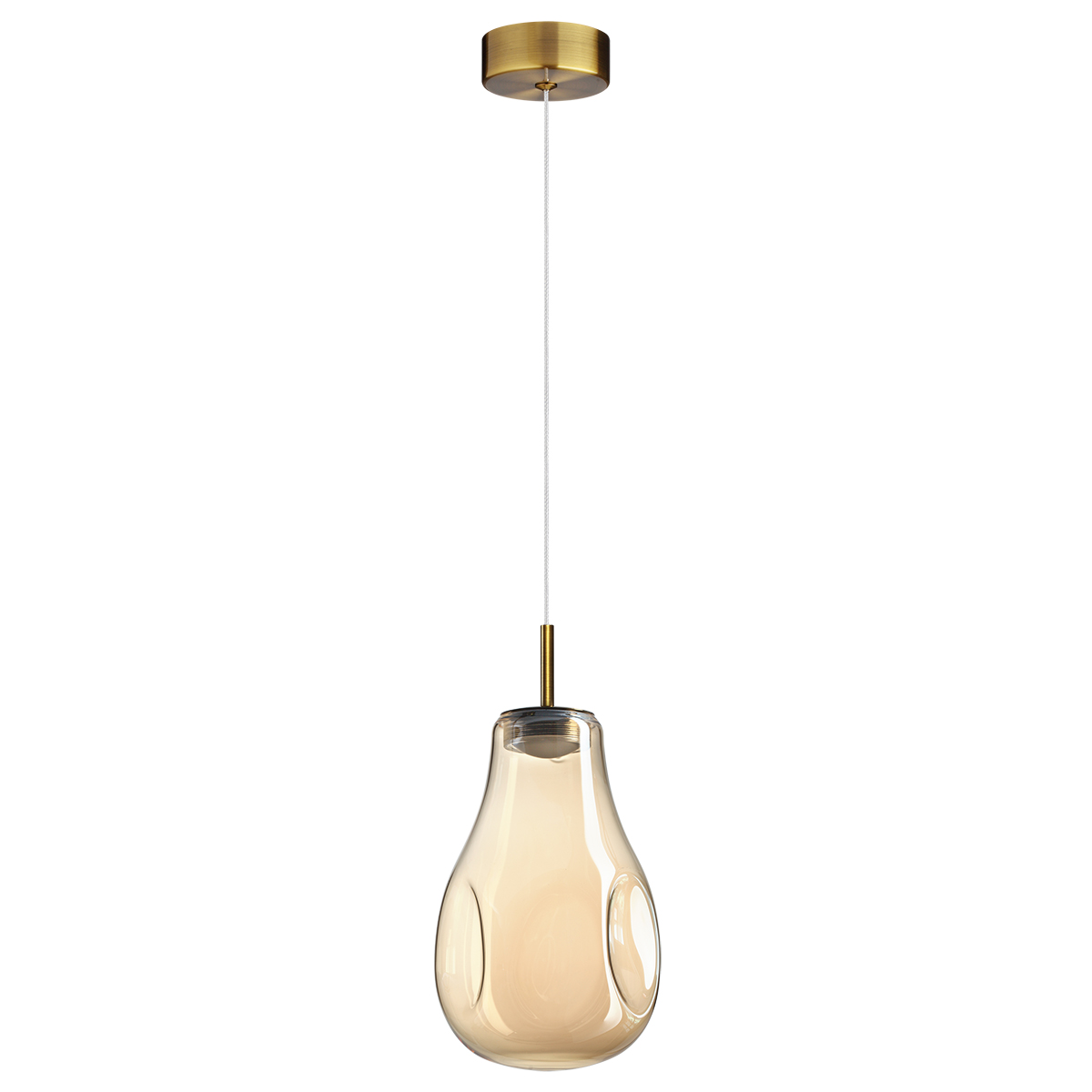 0048713 5098/4L PENDANT ODL25 365 античн.бронза/янтарный/металл/стекло Подвес LED 4W 4000K 388Лм NAVE — изображение 1
