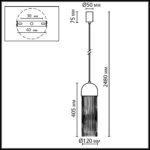 7073/1 ECODESIGN ODL26 187 Подвесной светильник бежевый/пробка/нити/металл IP20 LED GU10 5W 220-240V CORK — изображение 2