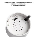 359928 OVER NT26 000 белый Светильник накладной с перекл. цв. температуры IP20 LED 20W 220-240V 3000К/4000К/6000К SELENE — изображение 3