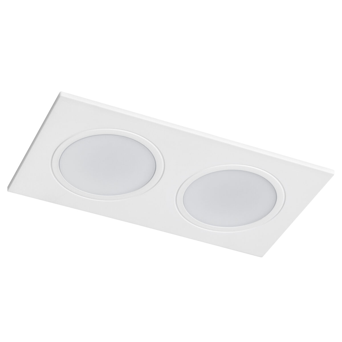 012826 Рамка (светильник) PVC д/LED-модулей 941хх и LED-ламп D50мм PIANO 2x QUAD БЕЛЫЙ IP65 — изображение 5