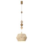 5444/1A PENDANT ODL_EX26 031 бежевый/античная бронза/металл/керамика Подвес E27 1*40W KARELIA — изображение 4