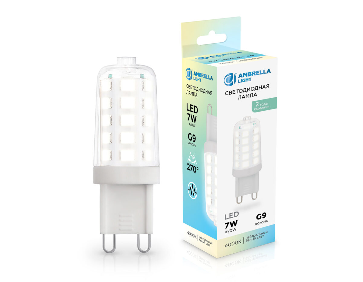 100704 100704 LED G9 7W 4000K 220-240V — изображение 1