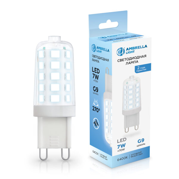 100706 LED G9 7W 6400K 220-240V