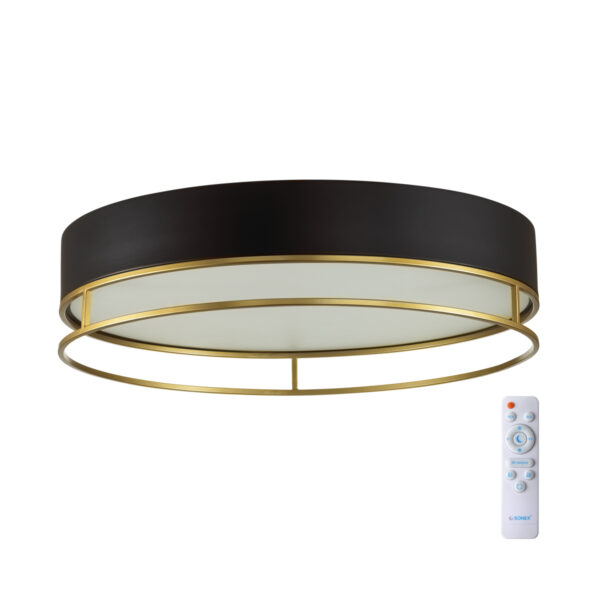 7723/100L AVRA LED SN 593 Светильник металл/пластик/белый/черный/золотой LED 100Вт 3000-6000K D600 IP20 пульт ДУ LOFTY