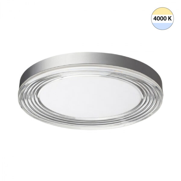 7728/112L MITRA LED SN 541 Светильник металл/акрил/серебро/прозрачный LED 112Вт 4000K D500 IP20 INFINITA