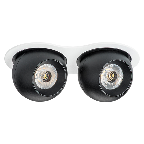 i6267474 Светильник INTERO LED 9W*2 850LM*2 24G БЕЛЫЙ/ЧЕРНЫЙ 4000K (217626+217074+217074)