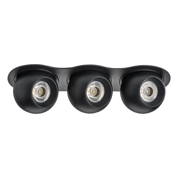 i637727272 Светильник INTERO LED 9W*3 850LM*3 24G ЧЕРНЫЙ 3000K (217637+217072+217072+217072)