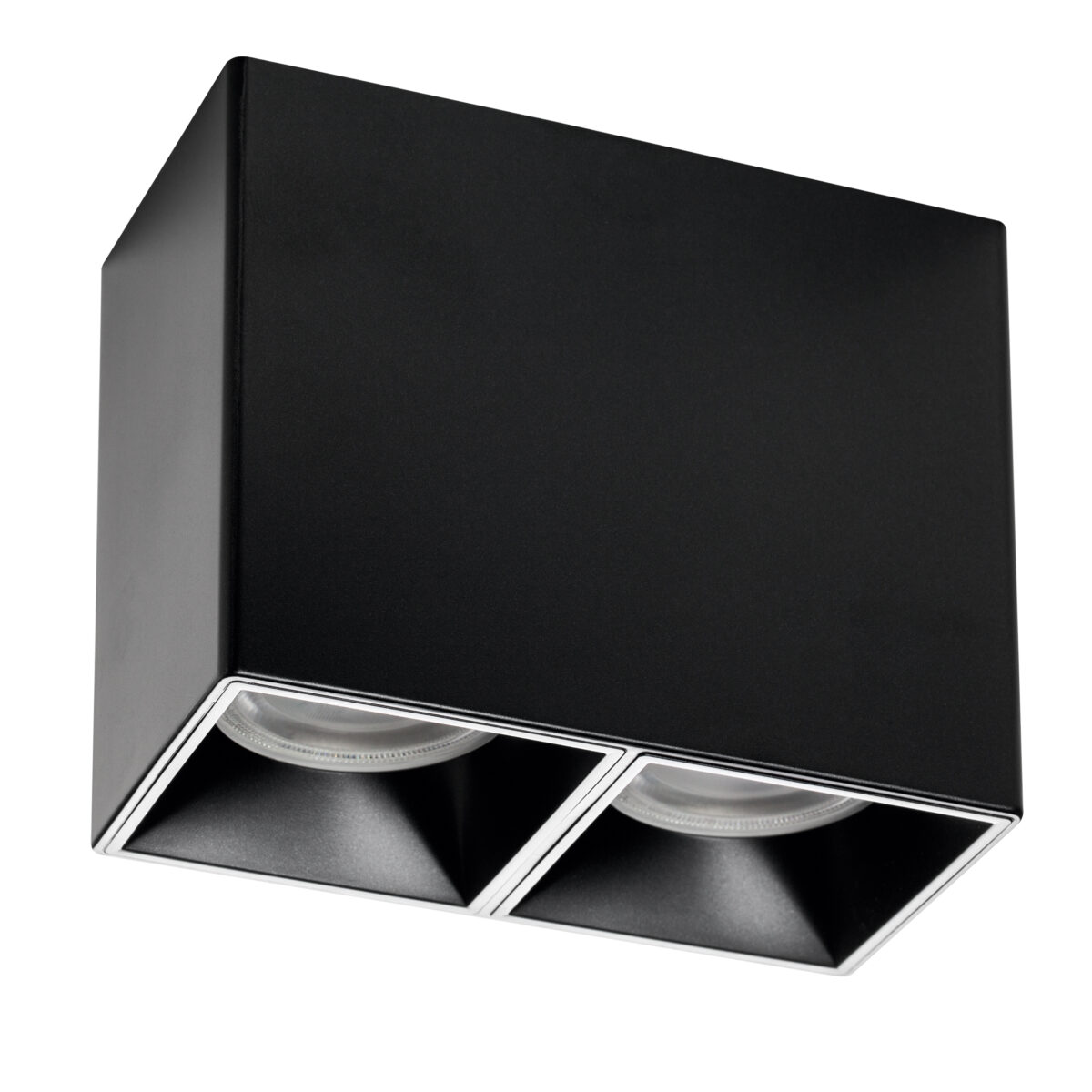 213367 Рамка (светильник) PVC д/LED-модулей 941хх и LED-ламп D50мм RULLO 2x QUAD ЧЕРНЫЙ — изображение 2