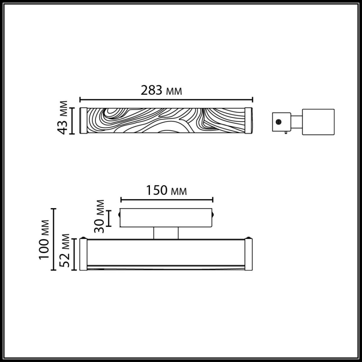 5450/10WLB L-VISION ODL_EX26 015 коричневый/античная бронза/металл/керамика/акрил Настенный светильник LED 10W 2000К/3000K/4000K RIVIERA — изображение 2