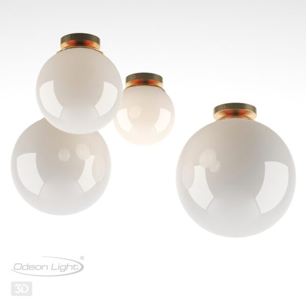4248/1C HIGHTECH ODL21 505 золотист/металл/белый/акрил Потолочный светильник IP44 E27 LED max 9W BOSCO