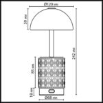 5452/3TL L-VISION ODL_EX26 010 светлая бронза/зеленый/синий/металл/керамика Настольная лампа беспроводная LED*3W 3000K LULU — изображение 3