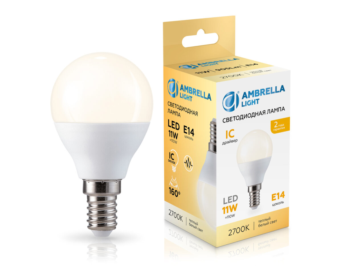451113 451113 LED P45 11W IC E14 2700K 175-265V — изображение 1