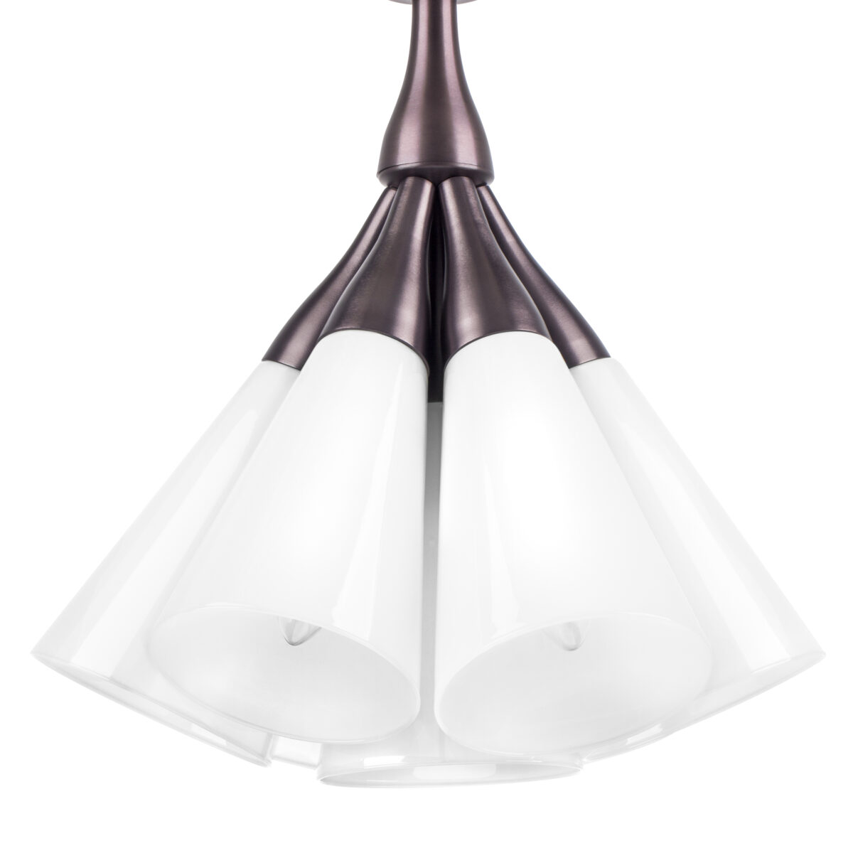 757070 Люстра CONE 7х10W (led) E14 КОФЕЙНЫЙ/БЕЛЫЙ — изображение 3
