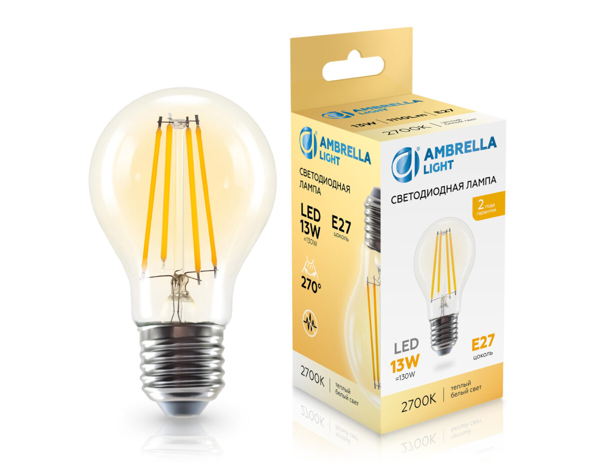 601313 601313 Filament LED A60 13W E27 2700K 220-240V — изображение 1