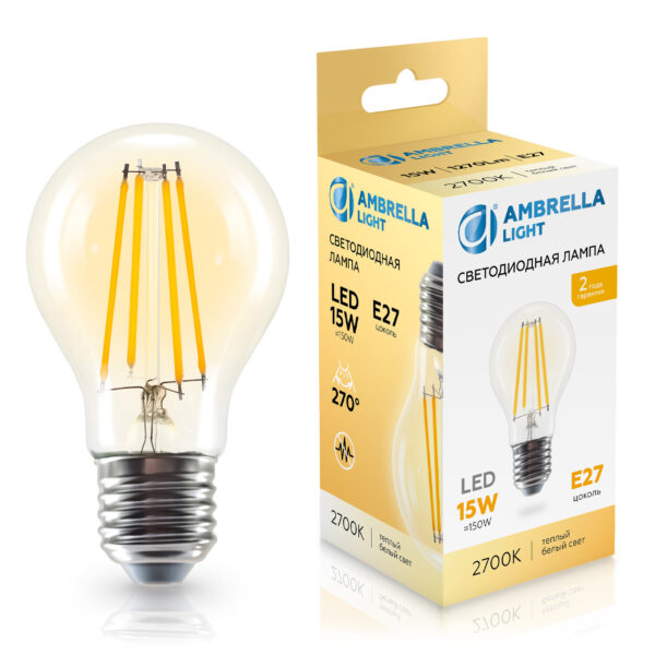 601513 Filament LED A60 15W E27 2700K 220-240V