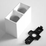 213366 Рамка (светильник) PVC д/LED-модулей 941хх и LED-ламп D50мм RULLO 2x QUAD БЕЛЫЙ — изображение 4