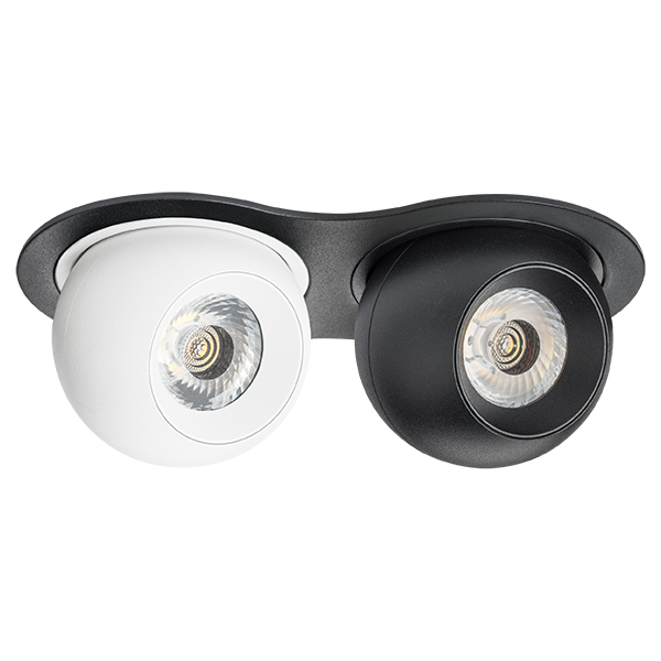 i6276272 Светильник INTERO LED 9W*2 850LM*2 24G ЧЕРНЫЙ/БЕЛЫЙ 3000K (217627+217062+217072)