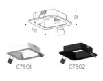 C7902 SBK черный песок 90*90*H32mm MR16 GU5.3 — изображение 2