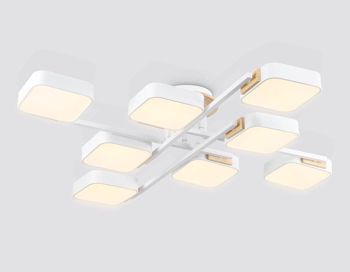 FL4888/8 WH/WD белый/дерево 144W 3000-6000K  960*960*160 (без ПДУ) — изображение 3