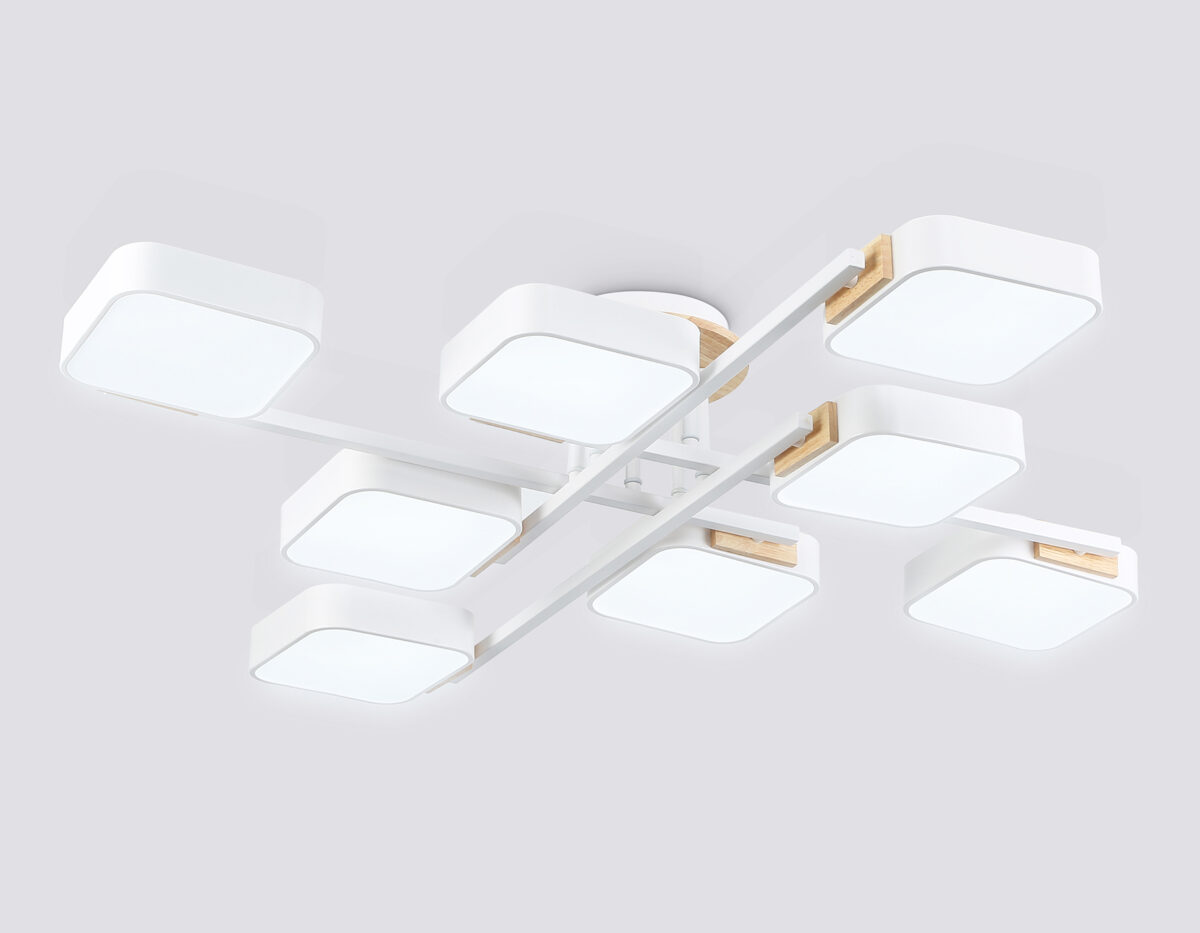FL4888/8 WH/WD белый/дерево 144W 3000-6000K  960*960*160 (без ПДУ) — изображение 4