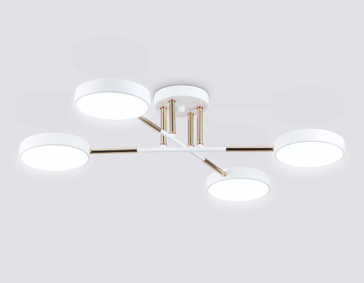 FL516331/4 WH/FGD белый/золото 72W 3000-6000K 610*410*140 (без ПДУ) — изображение 2