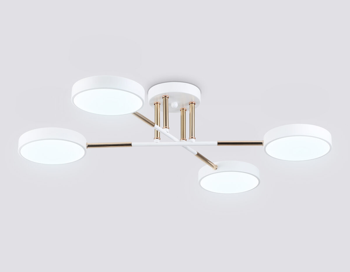 FL516331/4 WH/FGD белый/золото 72W 3000-6000K 610*410*140 (без ПДУ) — изображение 4