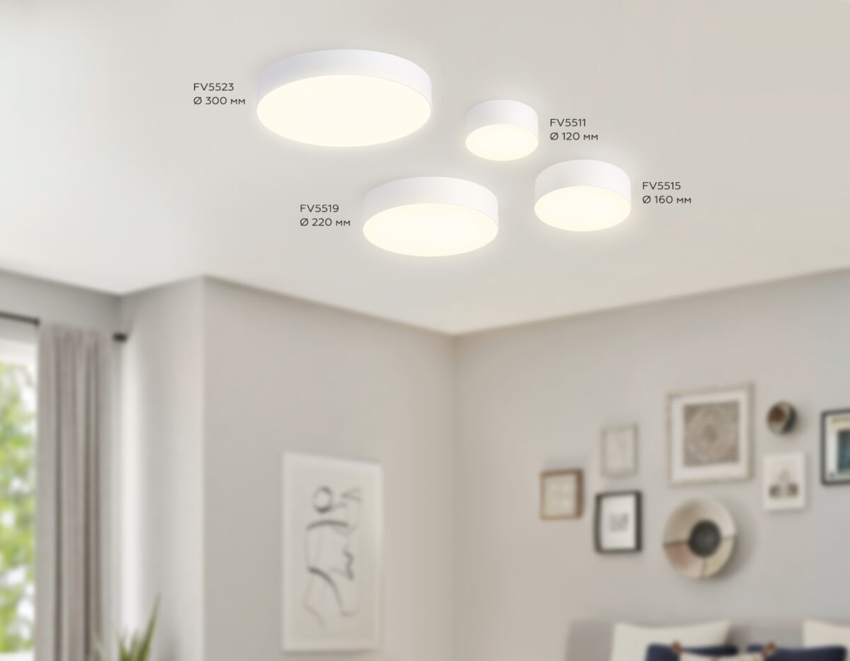 FV5511 WH белый LED 15W 3000K D120*58 (Без ПДУ) — изображение 3