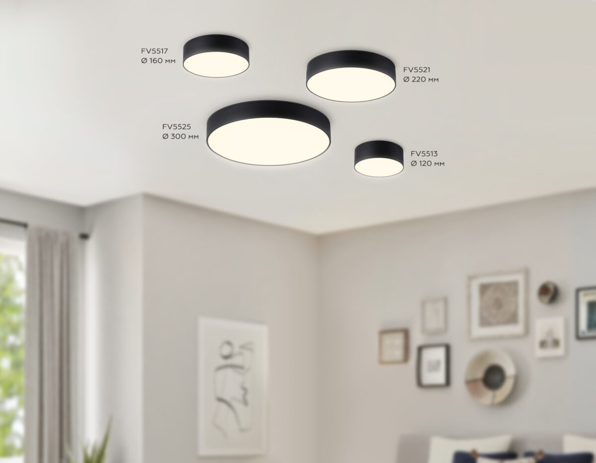 FV5513 BK черный LED 15W 3000K D120*58 (Без ПДУ) — изображение 3