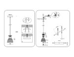 TR3403 BK/FGD/TI черный/золото/янтарь E27 max 60W D135*1000 — изображение 6