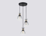 TR3408/3 BK/FGD/SM черный/золото/дымчатый E27/3 max 60W D345*1000 — изображение 2