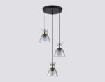 TR3408/3 BK/FGD/SM черный/золото/дымчатый E27/3 max 60W D345*1000 — изображение 3