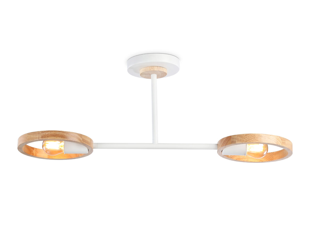 TR8243/2 WH/LWD белый/светлое дерево E27/2 max 40W 590*165*220 — изображение 1
