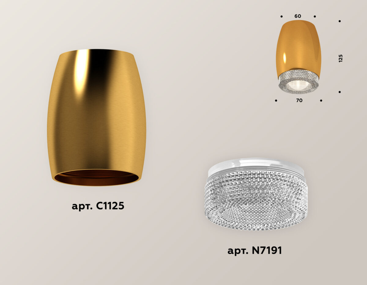 XS1125010 PYG/CL золото желтое полированное/прозрачный MR16 GU5.3 (C1125, N7191) — изображение 2