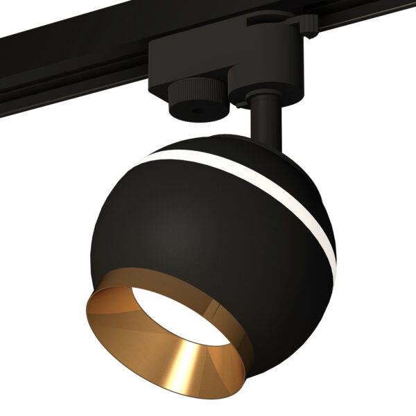 XT1102005 SBK/PYG черный песок/золото желтое полированное GU5.3 LED 3W 4200K (A2521, C1102, N7034)