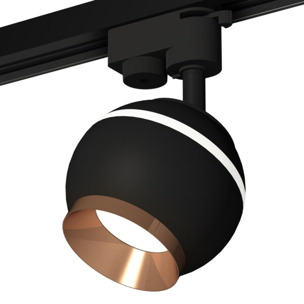 XT1102006 SBK/PPG черный песок/золото розовое полированное GU5.3 LED 3W 4200K (A2521, C1102, N7035)