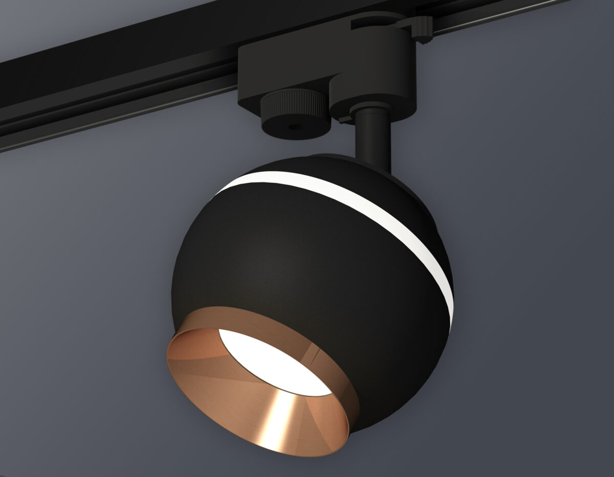XT1102006 SBK/PPG черный песок/золото розовое полированное GU5.3 LED 3W 4200K (A2521, C1102, N7035) — изображение 2