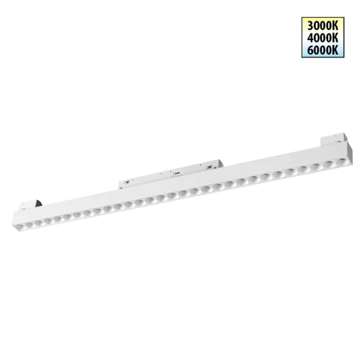359624 SHINO NT25 158 белый Трековый светильник для низков. шинопровода с переключ. цв. темпер. IP20 LED 3000К4000К6000К 30W 48V FLUM — изображение 1
