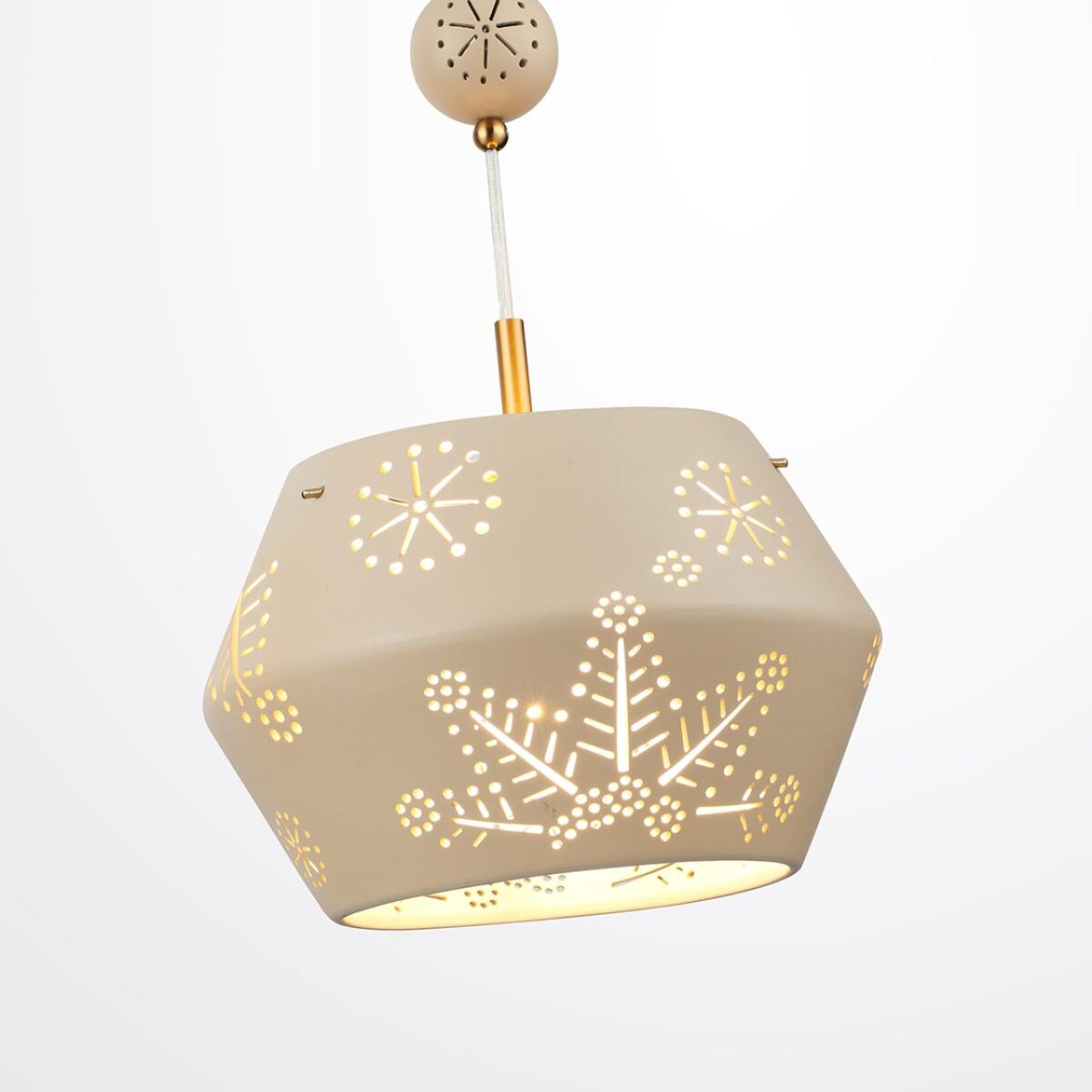 5444/1A PENDANT ODL_EX26 031 бежевый/античная бронза/металл/керамика Подвес E27 1*40W KARELIA — изображение 6