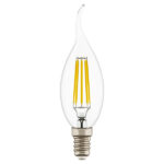 933604 Лампа энергосберегающая LED FILAMENT 220V CA35 E14 6W=65W 400-430LM 360G CL 4000K 30000H