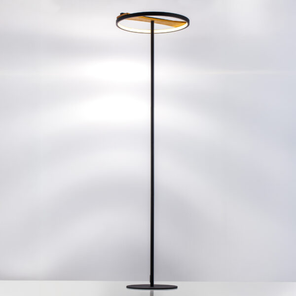 723727 Торшер LODI LED 9W 720LM ЧЕРНЫЙ/ДЕРЕВО 3000K