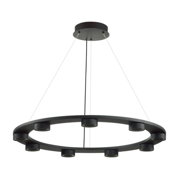 6631/75L HIGHTECH ODL24 317 металл/черный/акрил Подвесной круглой светильник IP20 LED 75W 1952Лм 3000K 220V с раздельным вкл. Верх/низ TURMAN