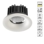 357603 SPOT NT18 532 белый Встраиваемый светильник IP44 LED 3000K 20W 100-265V DRUM