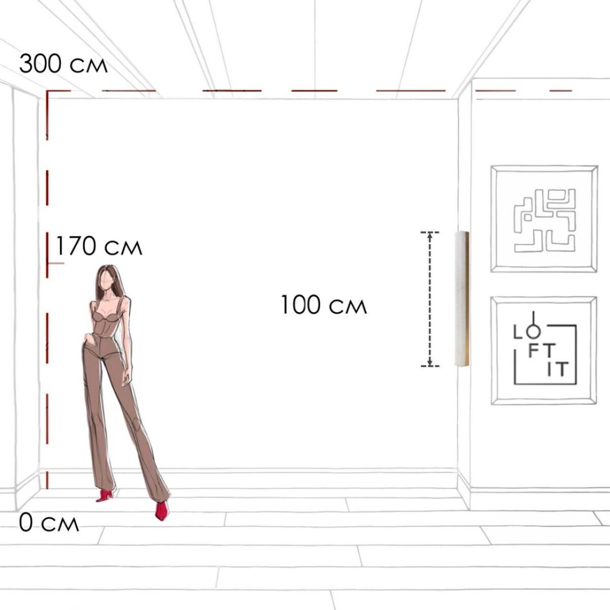 10408W/1000 Настенный светильник LOFT IT Mondrian — изображение 1