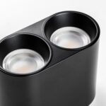 213467 Рамка (светильник) PVC д/LED-модулей 941хх и LED-ламп D50мм RULLO 2x ROUND ЧЕРНЫЙ — изображение 2