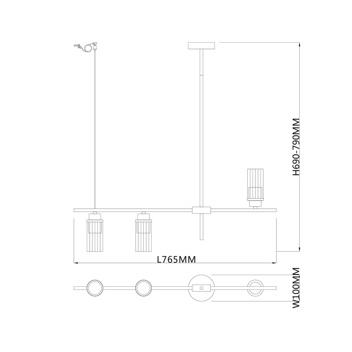 Escada 2100/3P E14*40W Black — изображение 5