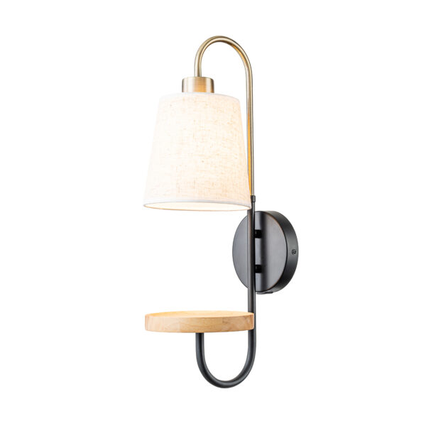 Escada 582/1A E14*40W Black/Brass/Wood