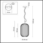 4752/1 PENDANT ODL21 411 белый/черный Подвес E27 60W ROOFI — изображение 2